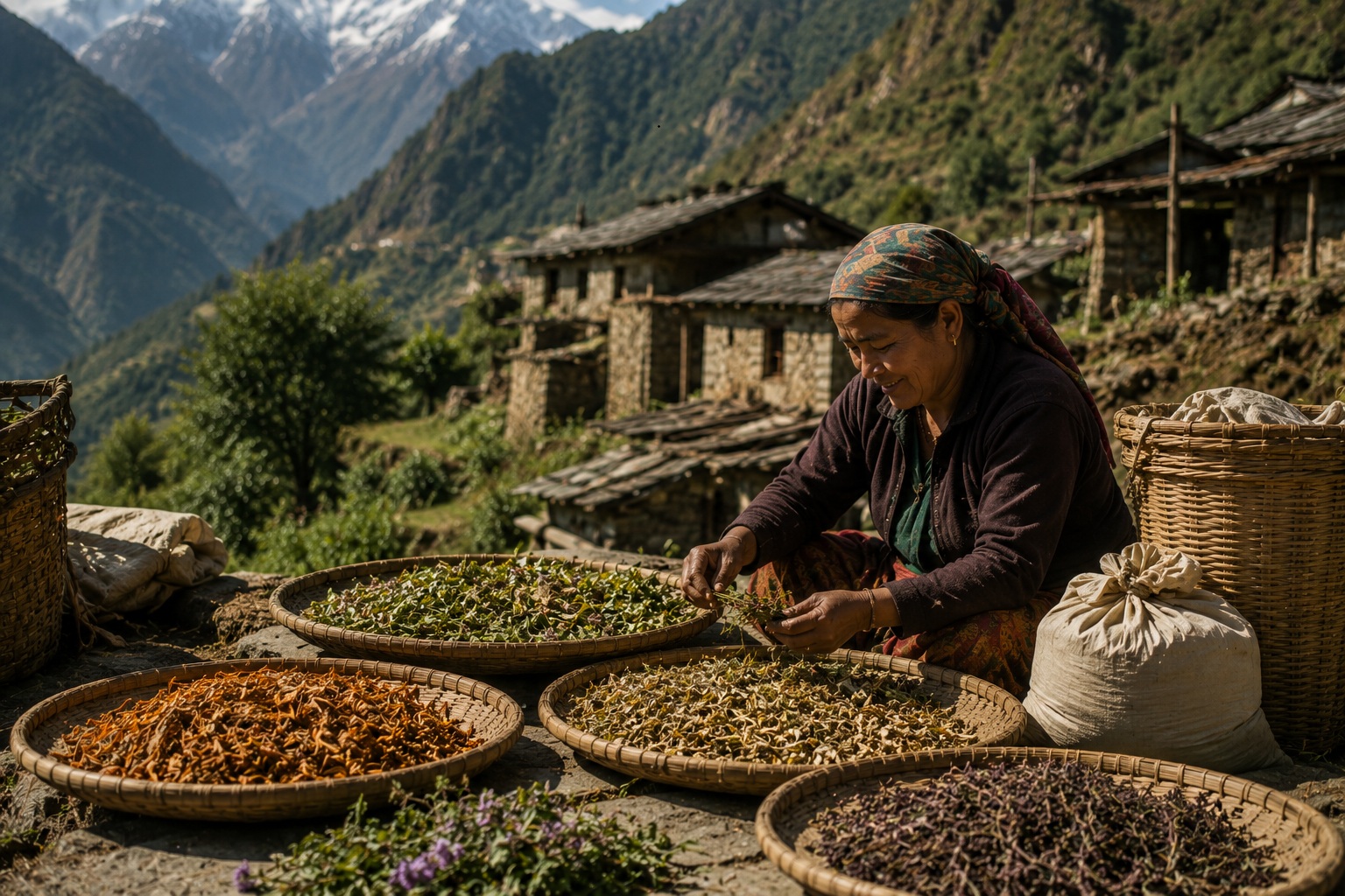 Freshly dried botanicals